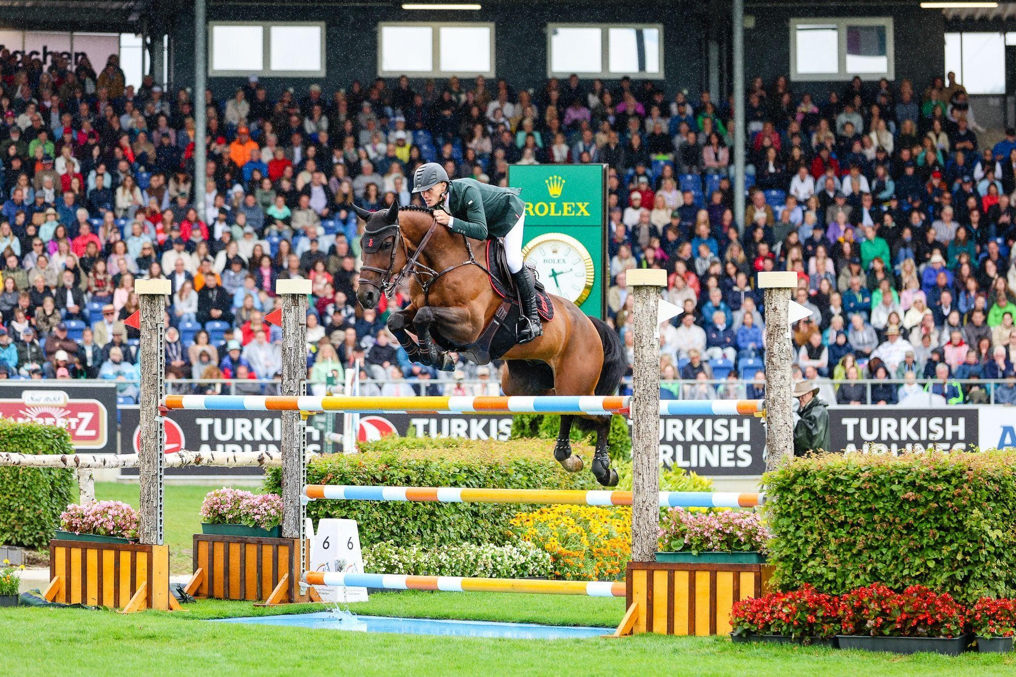 Tom Schewe und Lorenzo ES im Parcours beim CHIO Aachen